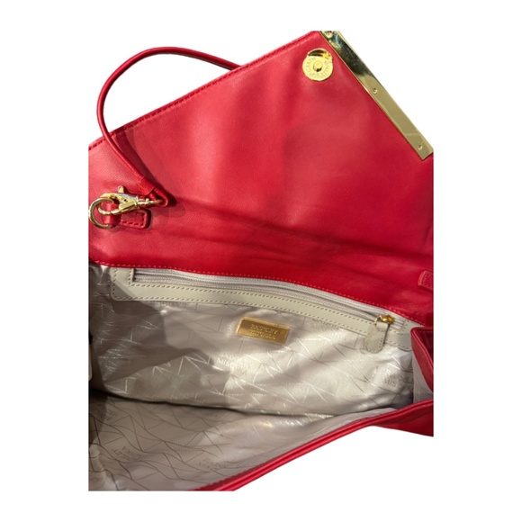 Vintage Badgley Mischka Red Purse Bag Handbag - Picture 3 of 4
